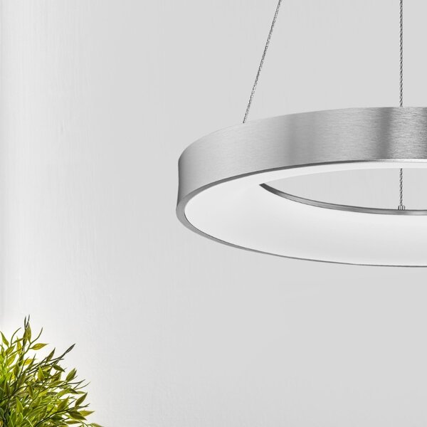 Stříbrné závěsné LED světlo Nova Luce Rando Thin 60 cm