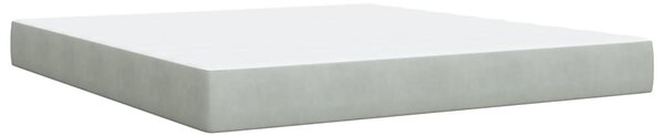 Box spring postel s matrací světle šedá 180x200 cm samet 3290972