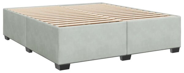 Box spring postel s matrací světle šedá 200x200 cm samet 3285305