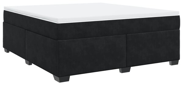 Box spring postel s matrací černá 180x200 cm samet 3285301