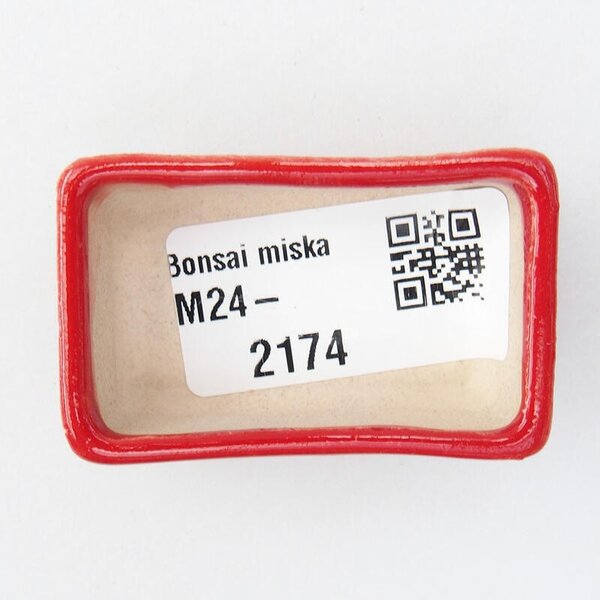 E-bonsai Mini bonsai miska 5 x 3 x 1,5 cm červená