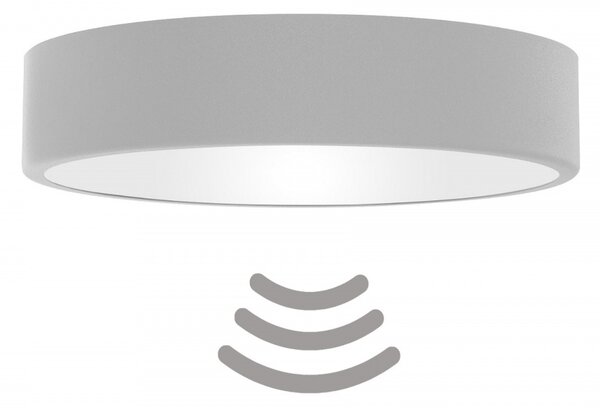 TEMAR Přisazené stropní osvětlení CLEO s čidlem, 3xE27, 40W, 40cm, kulaté, šedé