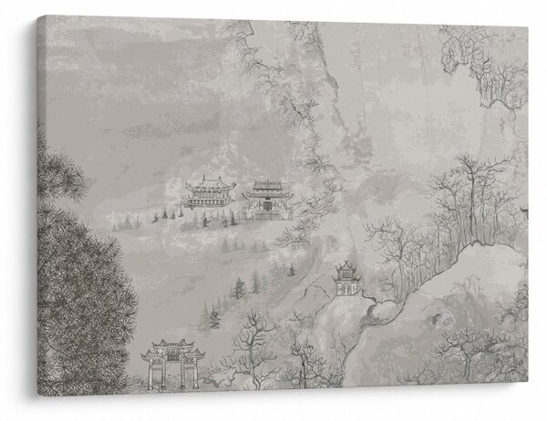 Obraz - Čínská krajina (70x50 cm)