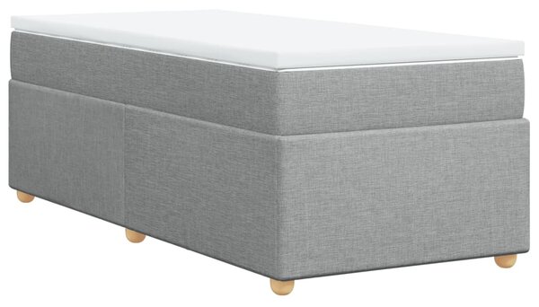 Box spring postel s matrací světle šedá 80 x 200 cm textil 3285331