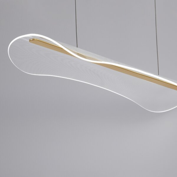 Transparentní závěsné LED světlo Nova Luce Agos 100 cm
