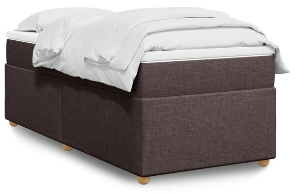Box spring postel s matrací tmavě hnědá 80x200 cm textil 3285334