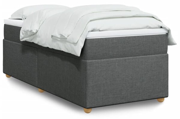 Box spring postel s matrací tmavě šedá 80 x 200 cm textil 3285332