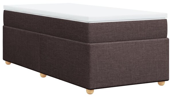 Box spring postel s matrací tmavě hnědá 80x200 cm textil 3285334