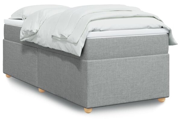 Box spring postel s matrací světle šedá 80 x 200 cm textil 3285331
