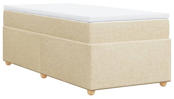 Box spring postel s matrací krémová 80 x 200 cm textil 3285336