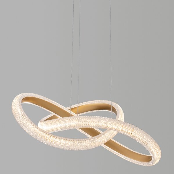 Zlaté závěsné LED světlo Nova Luce Medora 52,5 cm