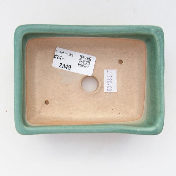 E-bonsai Keramická bonsai miska 12 x 8,5 x 4,5 cm zelená
