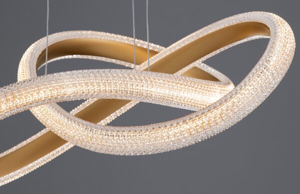 Zlaté závěsné LED světlo Nova Luce Medora 52,5 cm