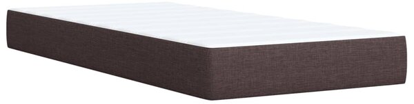 Box spring postel s matrací tmavě hnědá 90x200 cm textil 3285445