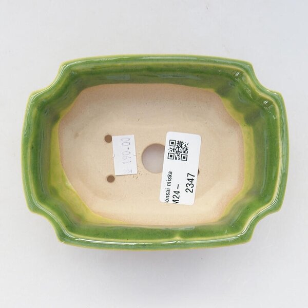 E-bonsai Keramická bonsai miska 12 x 9 x 4,5 cm zelená
