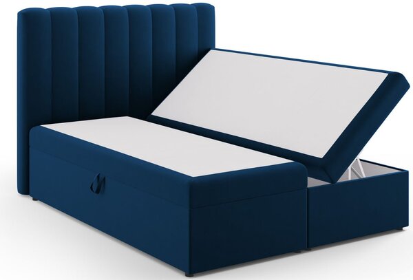 Micadoni Sametová boxspring postel Kelp 160 x 200 cm