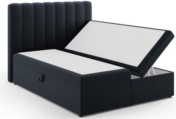 Micadoni Sametová boxspring postel Kelp 160 x 200 cm