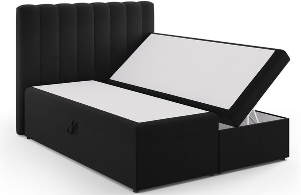 Micadoni Sametová boxspring postel Kelp 160 x 200 cm