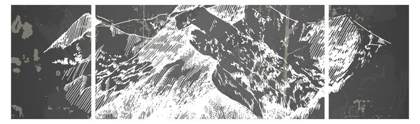 Obraz - Ilustrace hor (170x50 cm)