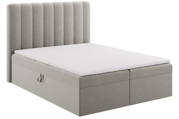 Micadoni Sametová boxspring postel Kelp 160 x 200 cm