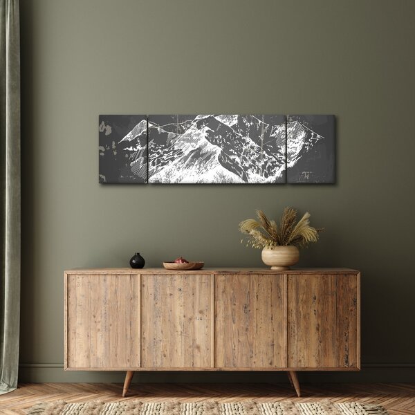 Obraz - Ilustrace hor (170x50 cm)