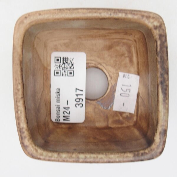 E-bonsai Keramická bonsai miska 6,5 x 6,5 x 4,5 cm zelená