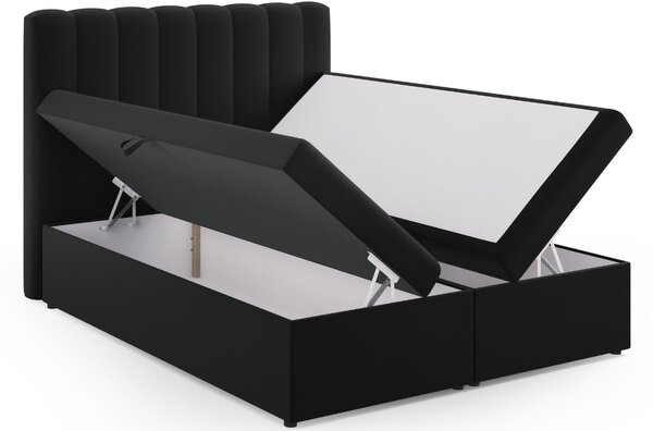 Micadoni Sametová boxspring postel Kelp 160 x 200 cm