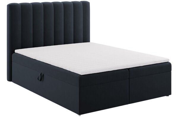Micadoni Sametová boxspring postel Kelp 160 x 200 cm