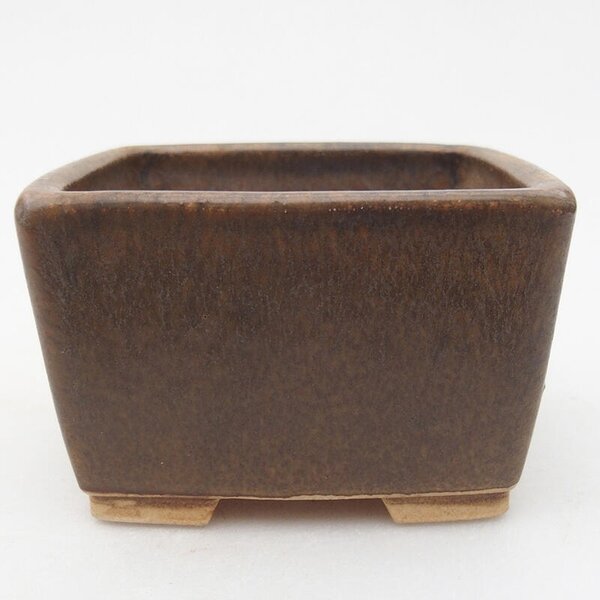 E-bonsai Keramická bonsai miska 8,5 x 8,5 x 5,5 cm hnědá