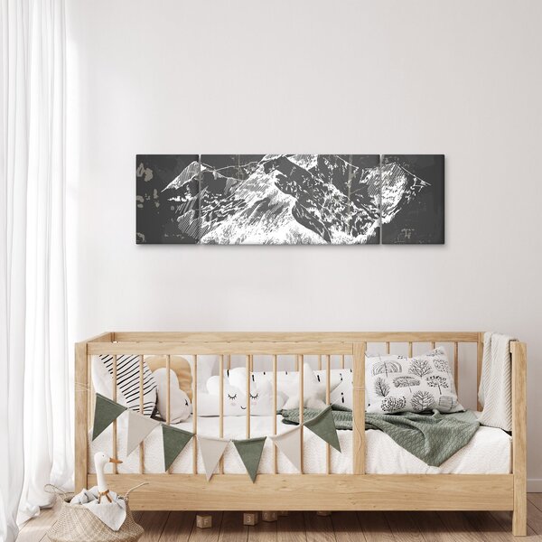 Obraz - Ilustrace hor (170x50 cm)