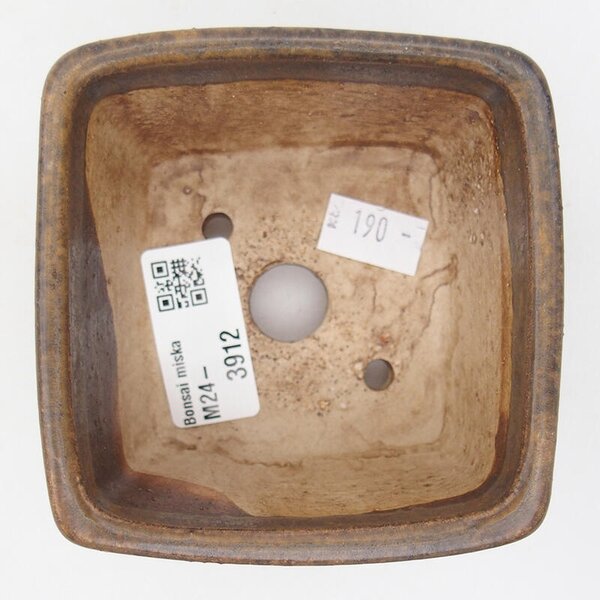 E-bonsai Keramická bonsai miska 8,5 x 8,5 x 5,5 cm hnědá