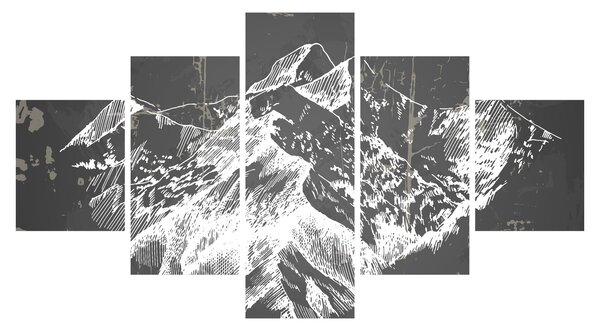 Obraz - Ilustrace hor (125x70 cm)