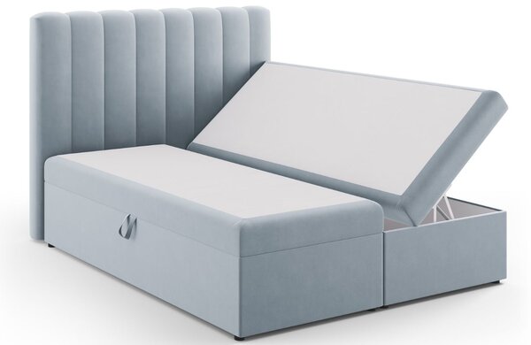 Micadoni Sametová boxspring postel Kelp 160 x 200 cm