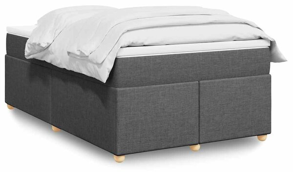 Box spring postel s matrací tmavě šedá 120x190 cm textil 3285360