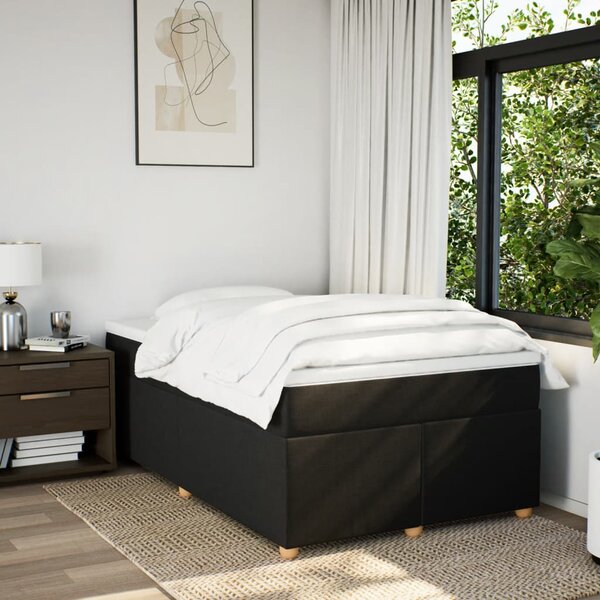 Box spring postel s matrací černá 120x190 cm textil 3285361