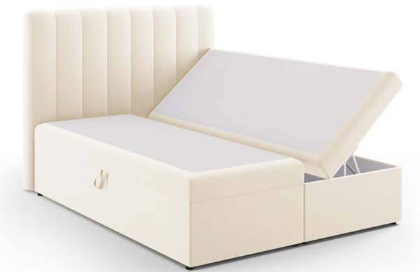 Micadoni Sametová boxspring postel Kelp 160 x 200 cm