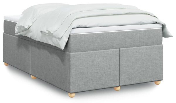Box spring postel s matrací světle šedá 120x190 cm textil 3285359