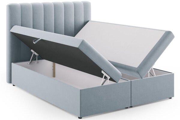 Micadoni Sametová boxspring postel Kelp 160 x 200 cm