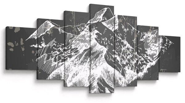Obraz - Ilustrace hor (210x100 cm)