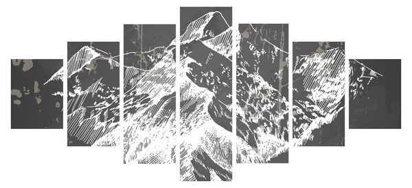 Obraz - Ilustrace hor (210x100 cm)