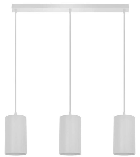 TEMAR Závěsné moderní osvětlení nad jídelní stůl TUBE, 3xE27, 24W, bílé