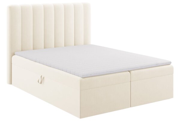 Micadoni Sametová boxspring postel Kelp 160 x 200 cm