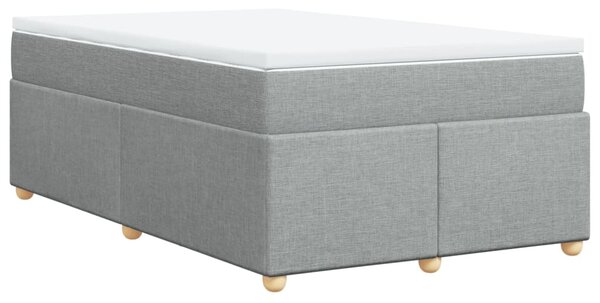 Box spring postel s matrací světle šedá 120x190 cm textil 3285359