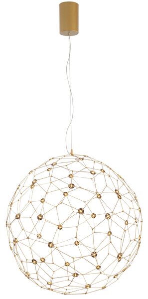 Zlaté kovové závěsné LED světlo Nova Luce Sole 60 cm