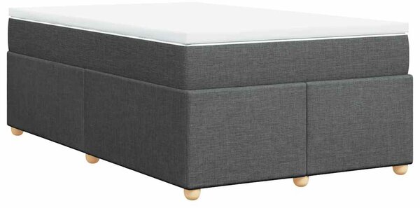 Box spring postel s matrací tmavě šedá 120x190 cm textil 3285360