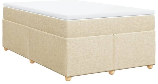 Box spring postel s matrací krémová 120x200 cm textil 3285371