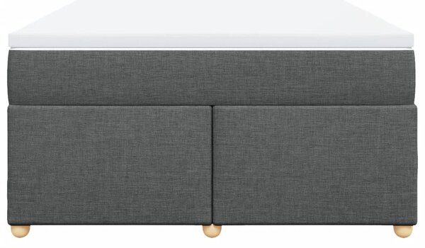 Box spring postel s matrací tmavě šedý 140 x 190 cm textil 3285374
