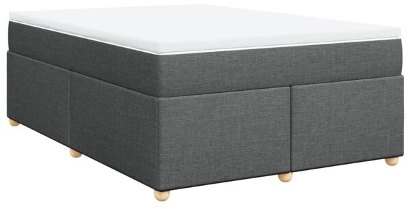 Box spring postel s matrací tmavě šedý 140 x 190 cm textil 3285374