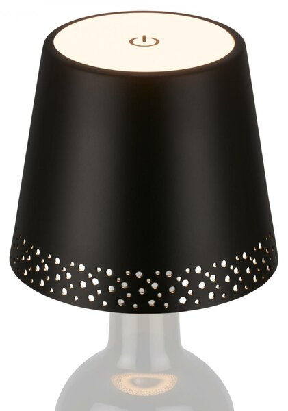 BRILONER LED nabíjecí stolní lampa, 11 cm, USB-C, 2,6W, 280lm, černá BRILO 7485015