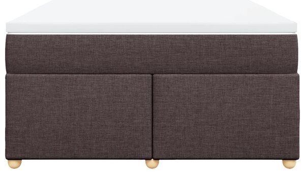 Box spring postel s matrací tmavě hnědá 140x190 cm textil 3285376